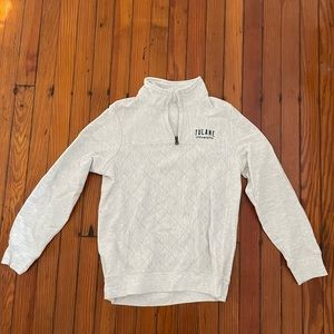 CHAMPION Tulane University Light Grey Quarter Zip in Size Medium